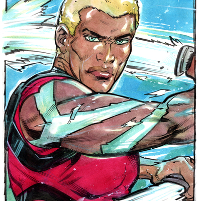Aqualad young justice miles morales original color sketch