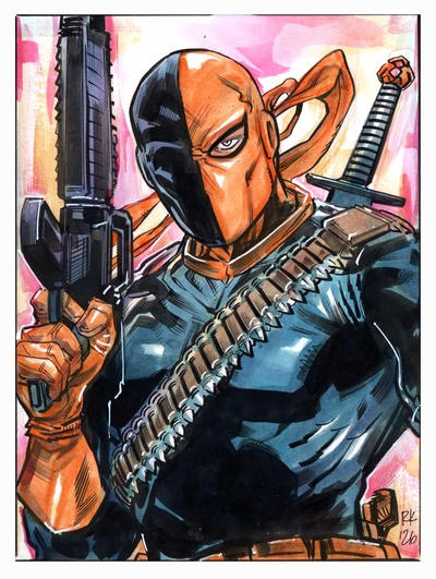 Deathstroke Original Color Sketch