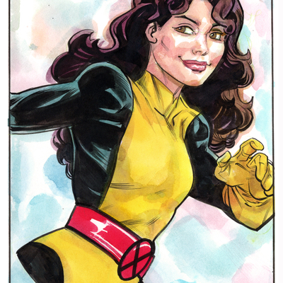 Kitty pryde original color sketch