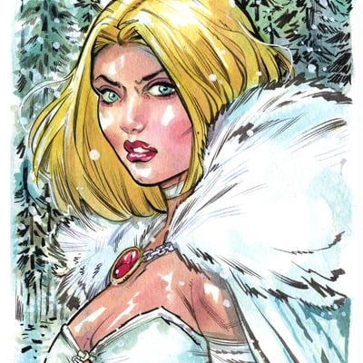 White queen original color sketch