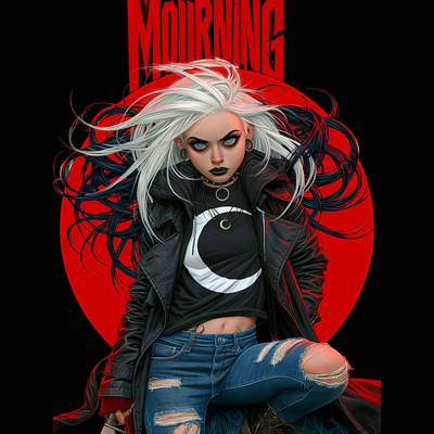 Tuesday mourning  black cover art t shirt