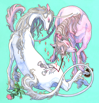 8.5x11 tattoonicorn print