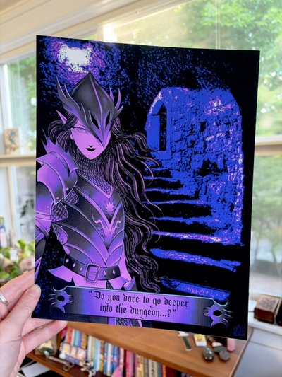 "Deeper into the Dungeon" 8 1/2 x 11" Print