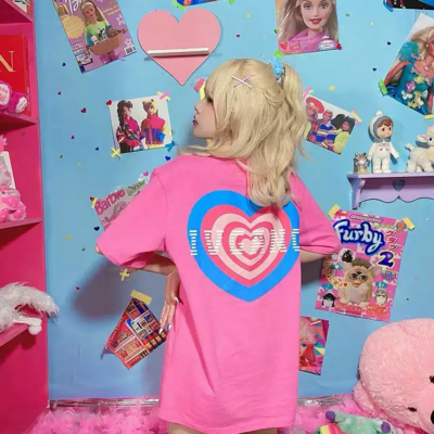 The powerpuff girls love heart printed tee