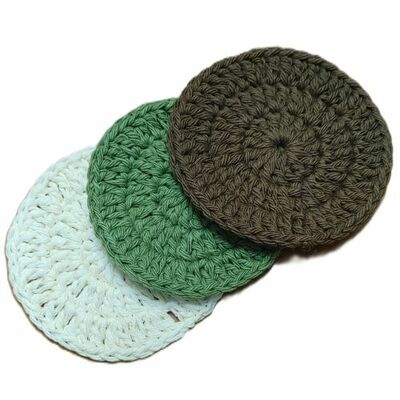 Bundle of 3 crochet scrubbies face pads
