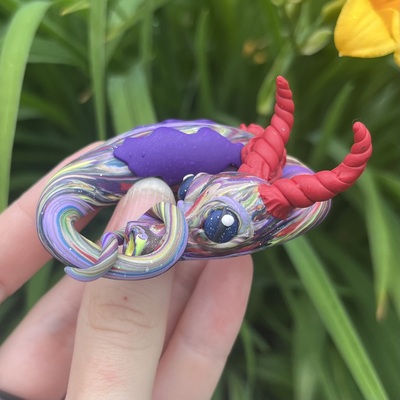 Red-horned scrap dragon