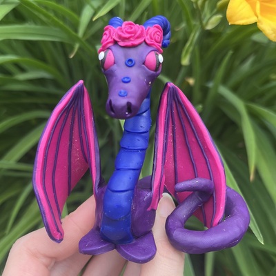 Royal flower crown dragon