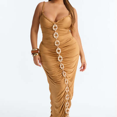 Golden goddess maxi dress