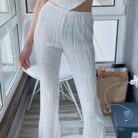 Temperament Striped Casual High Waisted Pants - Thumbnail 2