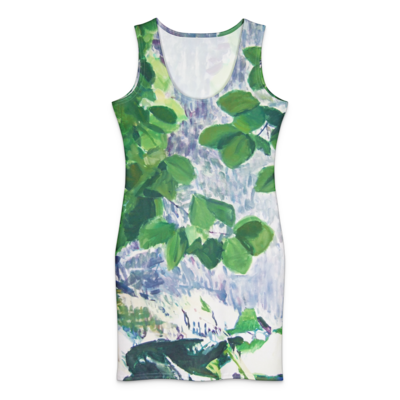 Cotton bodycon dress - rain