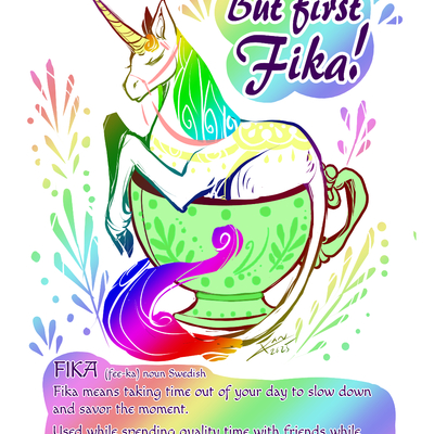 My cup of tea pride fika unicorn