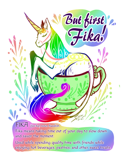 My cup of tea pride fika unicorn