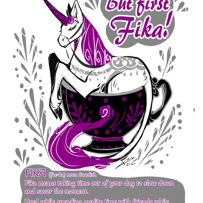 My cup of tea pride fika unicorn