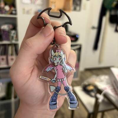 Yaoi demon keychain (3 inch)