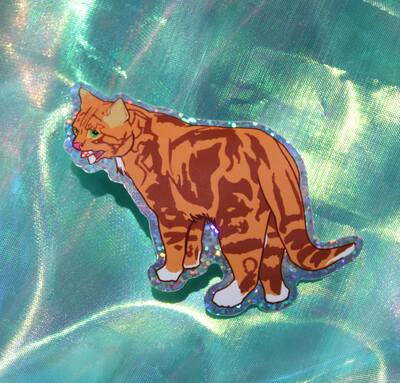 Mushroom Stealing Cat Sticker