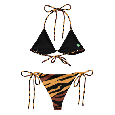 Tiger girl bikini set "eco-friendly  sustainable recycled swimwear"