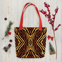 "Tiger Woman Tote Bag  Matching Beach & Travel Accessory" - Thumbnail 1