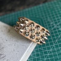 To-Patina Staggered British Stud Cuff - Thumbnail 4