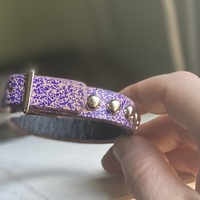 ON-SALE: Premade Speckled Royal Blue small dome studs wristband - Thumbnail 1
