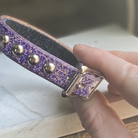 ON-SALE: Premade Speckled Royal Blue small dome studs wristband - Thumbnail 2