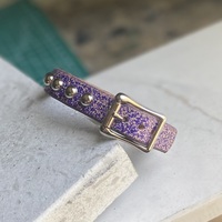 ON-SALE: Premade Speckled Royal Blue small dome studs wristband - Thumbnail 7