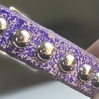 ON-SALE: Premade Speckled Royal Blue small dome studs wristband - Thumbnail 8