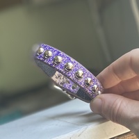 ON-SALE: Premade Speckled Royal Blue small dome studs wristband - Thumbnail 9