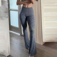 Women'S Tight Elastic High Waisted Pants - Thumbnail 1