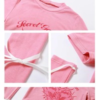Pink "Secret Garden" graphic crop top - Thumbnail 6