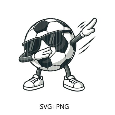 Funny dabbing soccer ball svg png | soccer player shirt design | sports graphic for boys, men & women
