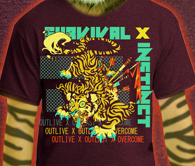 SURVIVAL X TIGER T-shirt