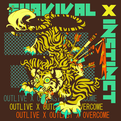 Survival x tiger t-shirt