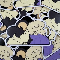 Sleepy Couple Sticker - Thumbnail 1