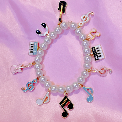 Angel music charm bracelet 