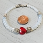  "SW" Crystal Passions Red Heart Bling Memory Wire Bracelet-1