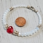  "SW" Crystal Passions Red Heart Bling Memory Wire Bracelet-2