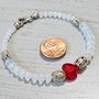  "SW" Crystal Passions Red Heart Bling Memory Wire Bracelet-3