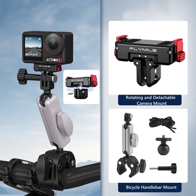 Bicycle handlebar clip for dji action 6 5 4 sg908