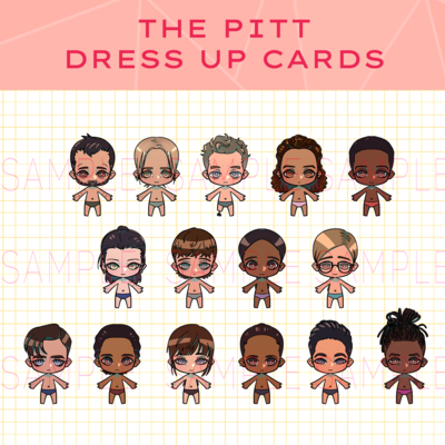 The pitt dress up cards