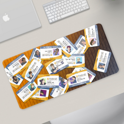 Badges desk mat
