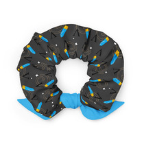 Atlantis lost city crystal pattern - Recycled Scrunchie