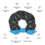 Atlantis lost city crystal pattern - Recycled Scrunchie-2