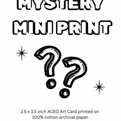 2 mystery aceo mini art prints – surprise collectible artist cards