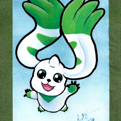 Terriermon and lopmon paintings 