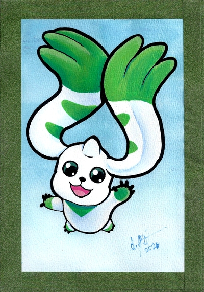 Terriermon and Lopmon Paintings 