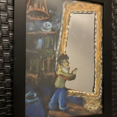Mirror of erised (original art on mirror)