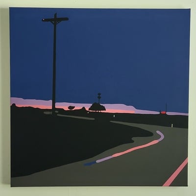 Road to Midnight - original painting - square