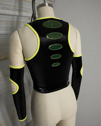 OOAK "UFO" Tank + Gloves Set - BLK/YLW - Thumbnail 2