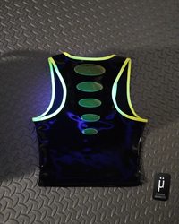 OOAK "UFO" Tank + Gloves Set - BLK/YLW - Thumbnail 1