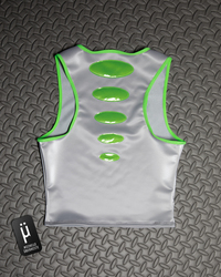 OOAK "UFO" Tank + Gloves Set - SLV/GRN - Thumbnail 3